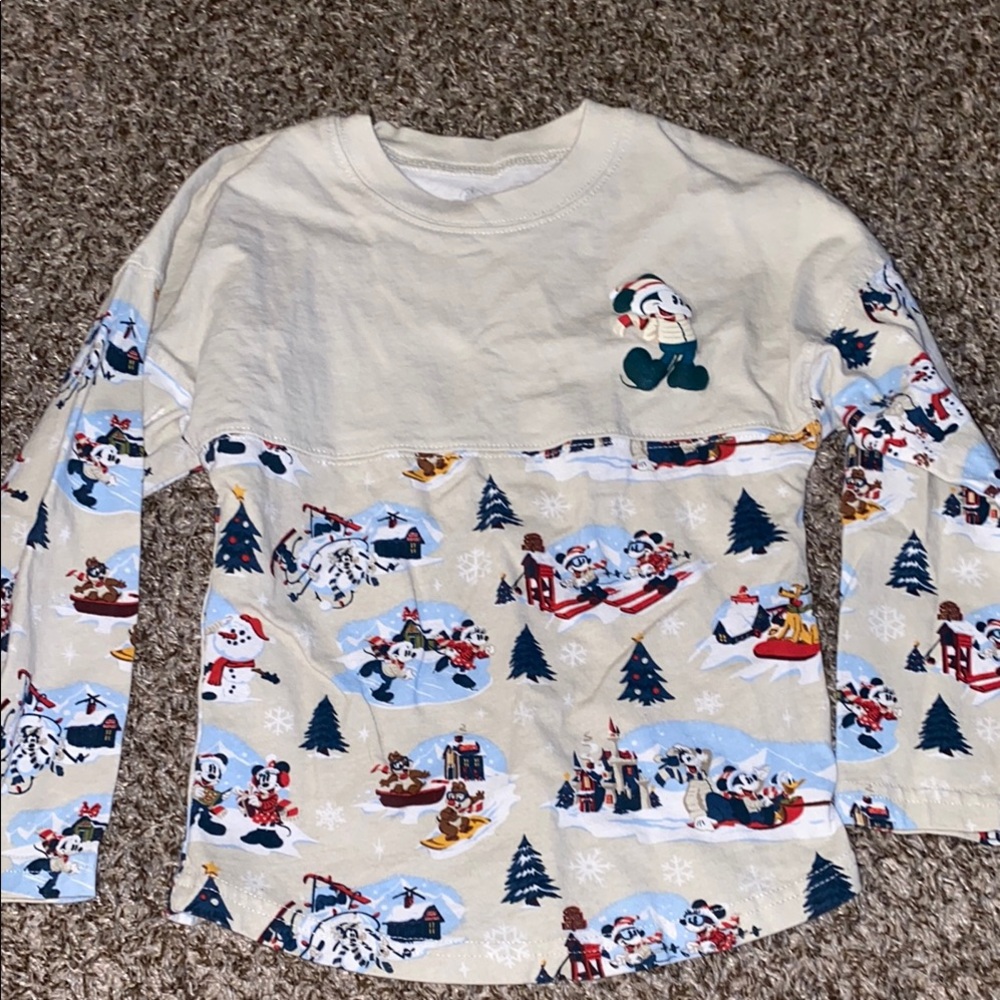 Disney Cream Long Sleeve Tee for Casual Wear